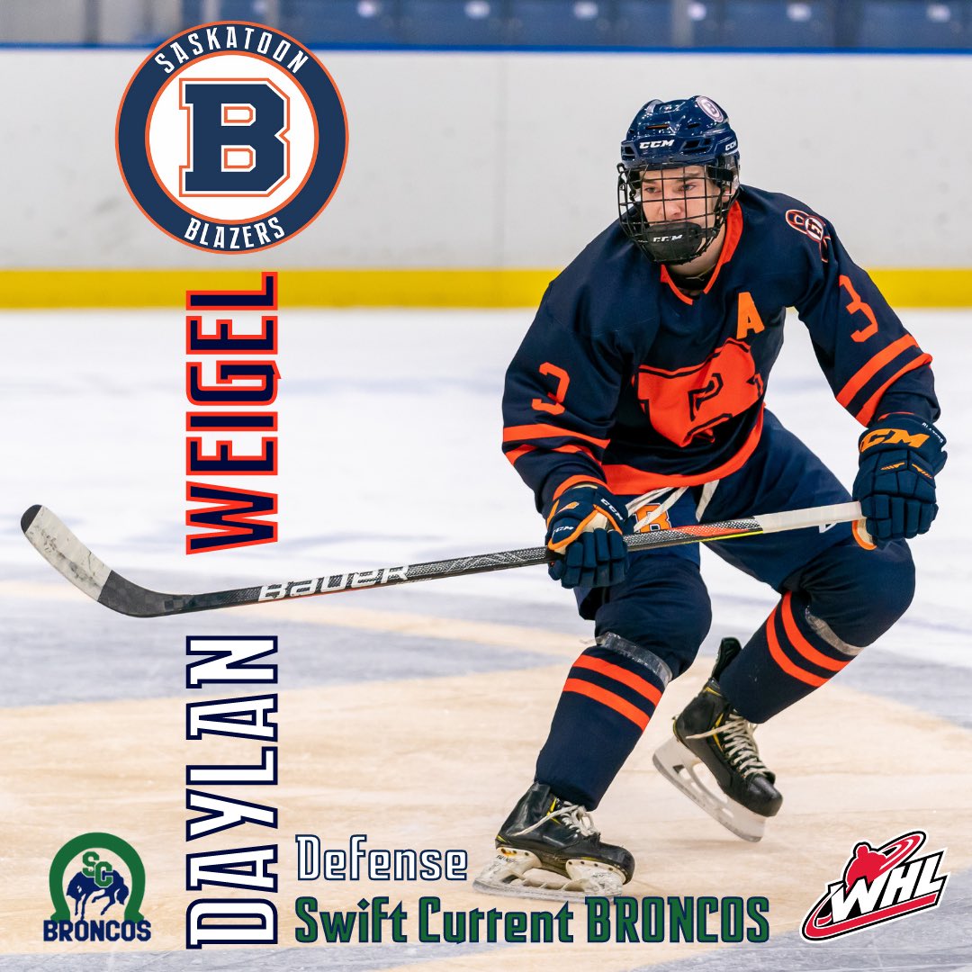 stoonblazers's tweet photo. Opportunity - a situation in which it is possible for you to do something you want to do.

That’s exactly what lies in front of Blazers Defenseman @_daylanweigel. A week ago he was getting prepared to join the Regina Pats for the upcoming WHL season. (1/8) https://t.co/e9hmSqY1nw