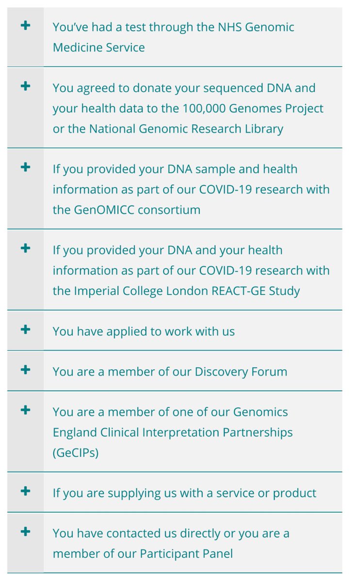 EinsteinsAttic's tweet photo. @PrivacyMatters @atighrada @Wurtz3l @medConfidential @GenomicsEngland @NHSgms @NHSEngland ...here is @GenomicsEngland's (extensive!) privacy notice:

https://t.co/KCZ8H6Ckhs

Noting there are quite a number of ways that your #GenomicData could end up in its #DataControllership: https://t.co/aj2WoeSAyH