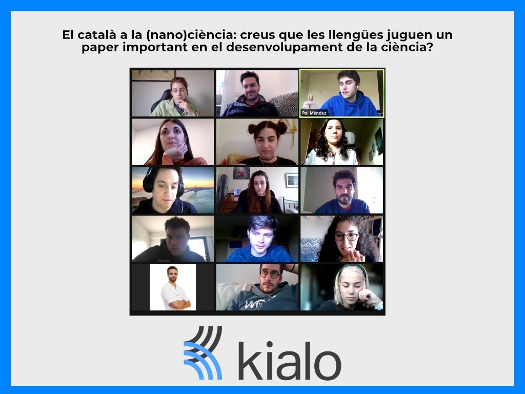 socnano2's tweet photo. 🗣Debatem informalment, però organitzada, l'ús del català a la ciència amb la pregunta: les llengües juguen cap paper en el desenvolupament de la ciència?

📡Aprofitem @KialoHQ per organitzar el debat mentre parlem, perquè no perdem les interessantíssimes reflexions que sorgeixen https://t.co/peSLNpuvAi