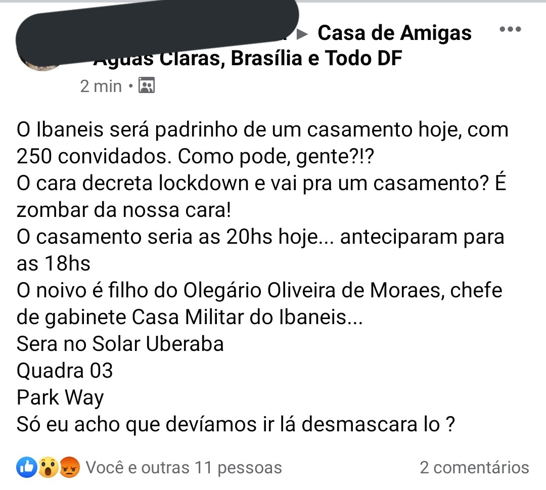 homofobiaNAO's tweet photo. Alô imprensa!!! Dá uma verificada no isolamento social do governador do DF ....
#lockdown #Governador #lockdownDF https://t.co/MBJ40KykDF