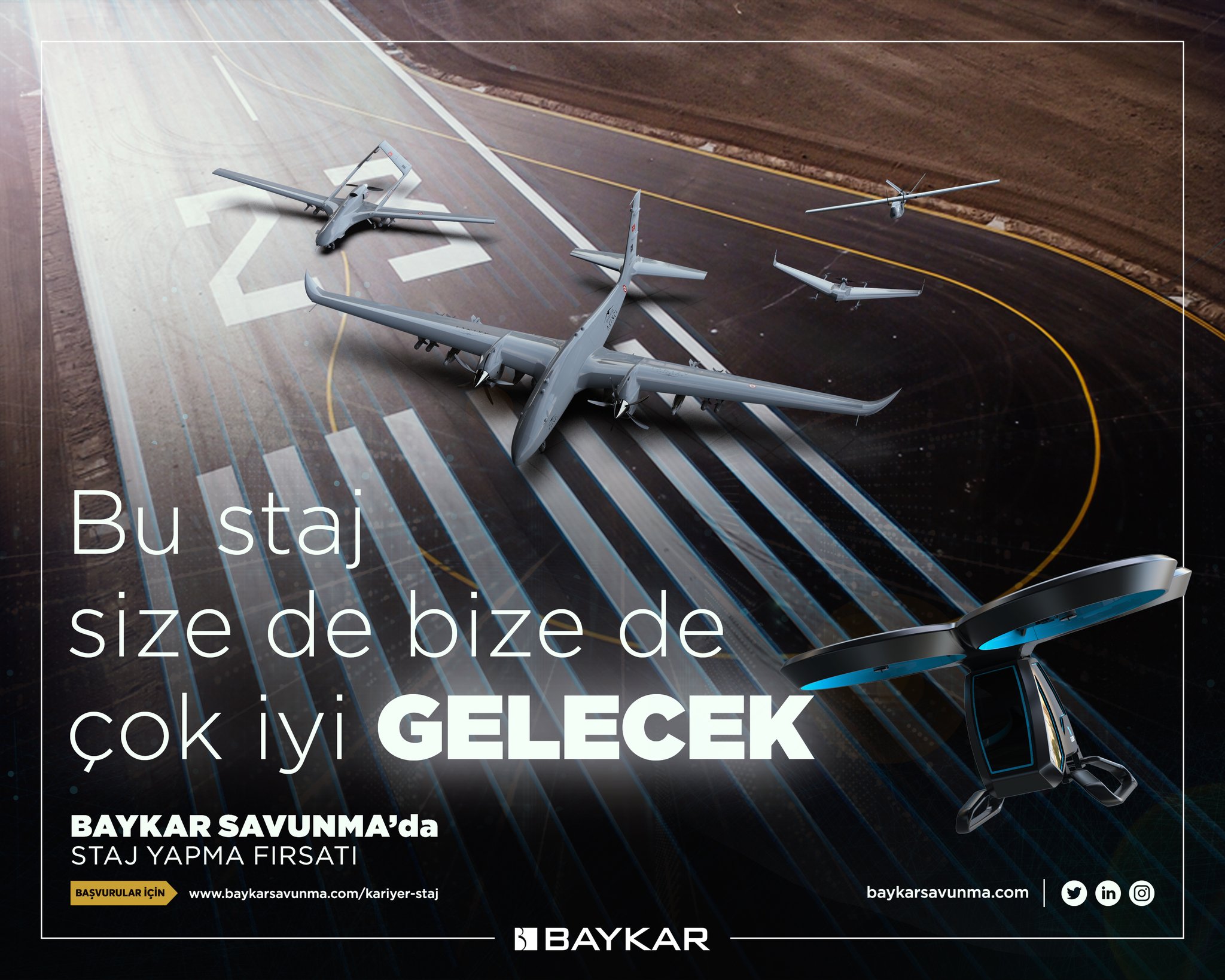 BAYKAR on Twitter: "Bu staj size de bize de çok iyi 𝗚𝗘𝗟𝗘𝗖𝗘𝗞 ️ Ülkemizin