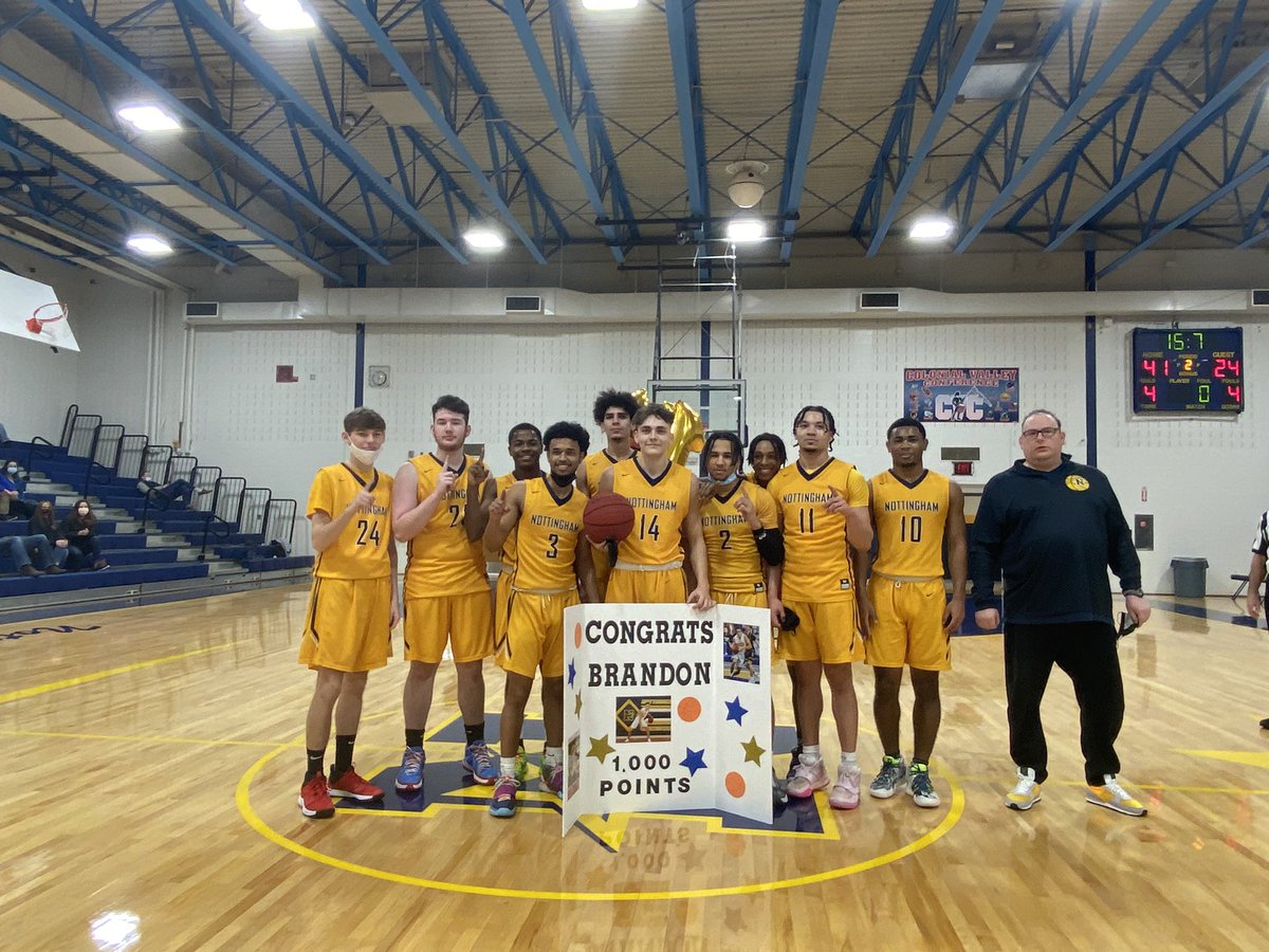 ⭐️CONGRATULATIONS TO NORTHSTAR BRANDON RABA ON BECOMING THE 9th MEMBER OF NOTTINGAM HIGH SCHOOL’S  🏀1000🏀 POINT CLUB!!!⭐️
