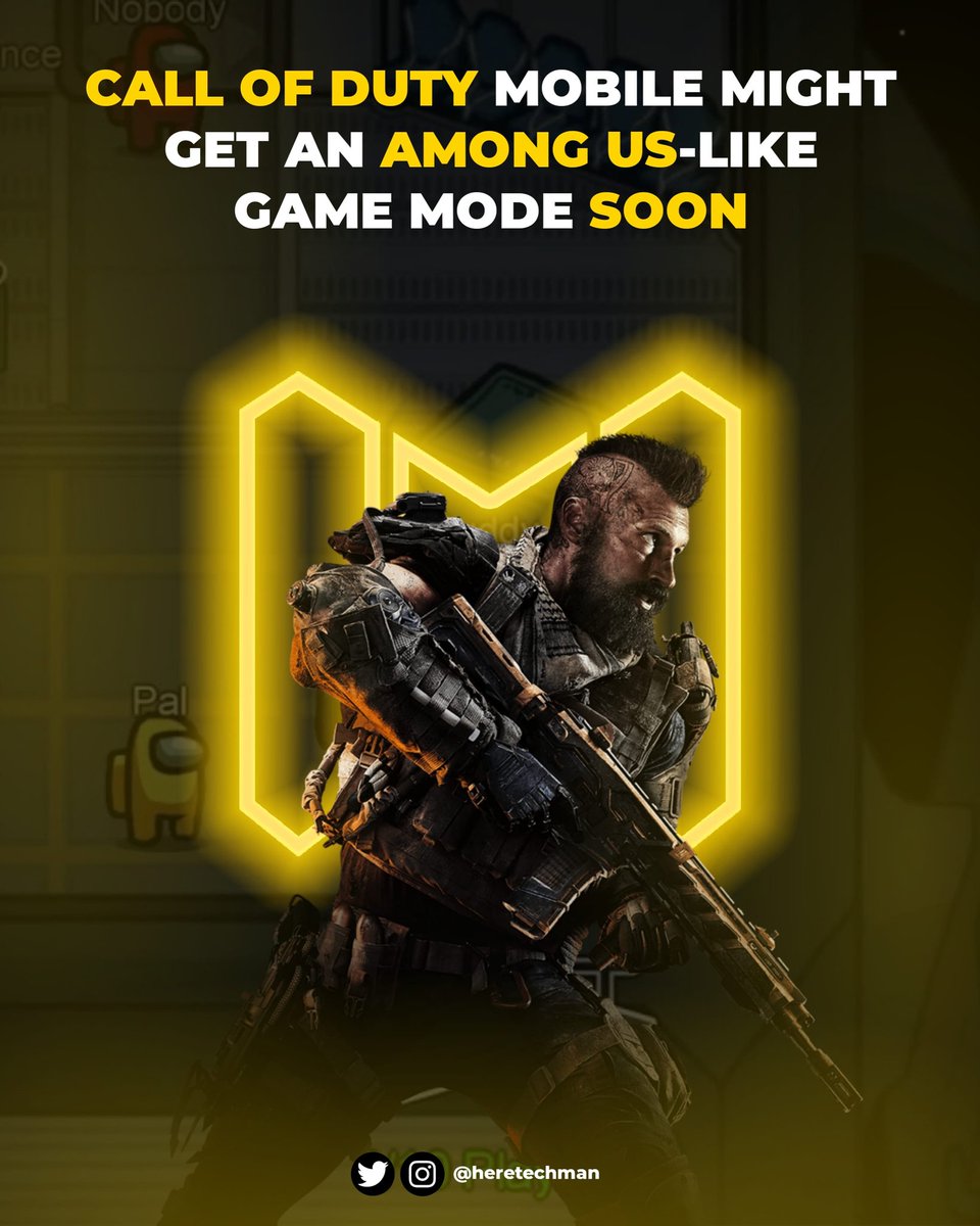 Heretechman_'s tweet photo. Call of Duty: Mobile Might Get an Among Us-like Game Mode Soon

#CallofDuty #gaming #cod #CoDMobile #AmongUs #technews https://t.co/Ypi7BxtT2u