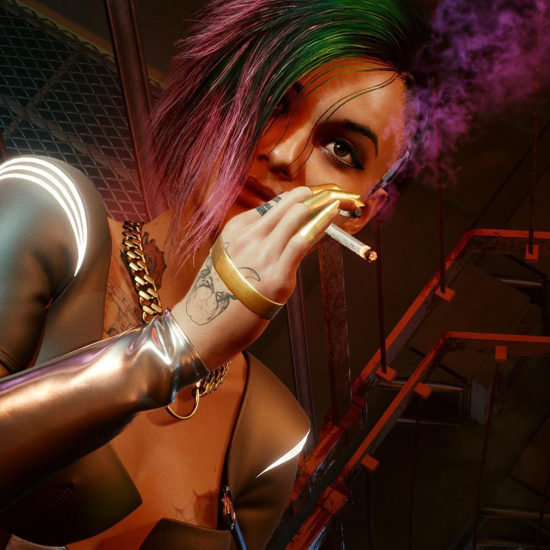JudysApartment's tweet photo. Brain dance Queen Judy Alvarez 
🧡🖤🧡
Both shots by: https://t.co/KOkHqivykd
#JudyAlvarez #Judy #Cyberpunk2077 #Cyberpunkjudy #CDProjektRed #cdor #Team_Judy_Alvarez #VirtualPhotography https://t.co/PEnXPGrObn