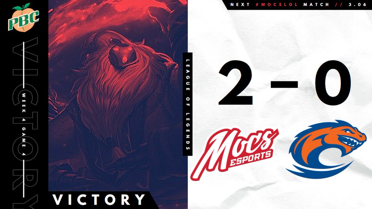 MocsEsports's tweet photo. [ #MOCSLOL ] “Two of the weirdest games all season?” We’ll take that 😎 

Mocs finish today’s match against @CSULakers 2-0‼️ Our League of Legends team is now 3-1 overall — Keep cheering them on next Saturday when they take on @KennesawEsports ‼️#MOCSWIN https://t.co/SArUsWWy9h