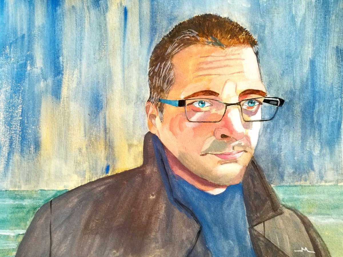 Steve with gouache! 
Painted on Canson watercolor paper with M. Graham gouache colors! 
#100headschallenge #100heads #gouacheportrait #portraitpainting #gouache #gouacheart #gouacheartwork #contemporarypainting #contemporaryart #mgraham #cansonwatercolorpaper #cansonpaper