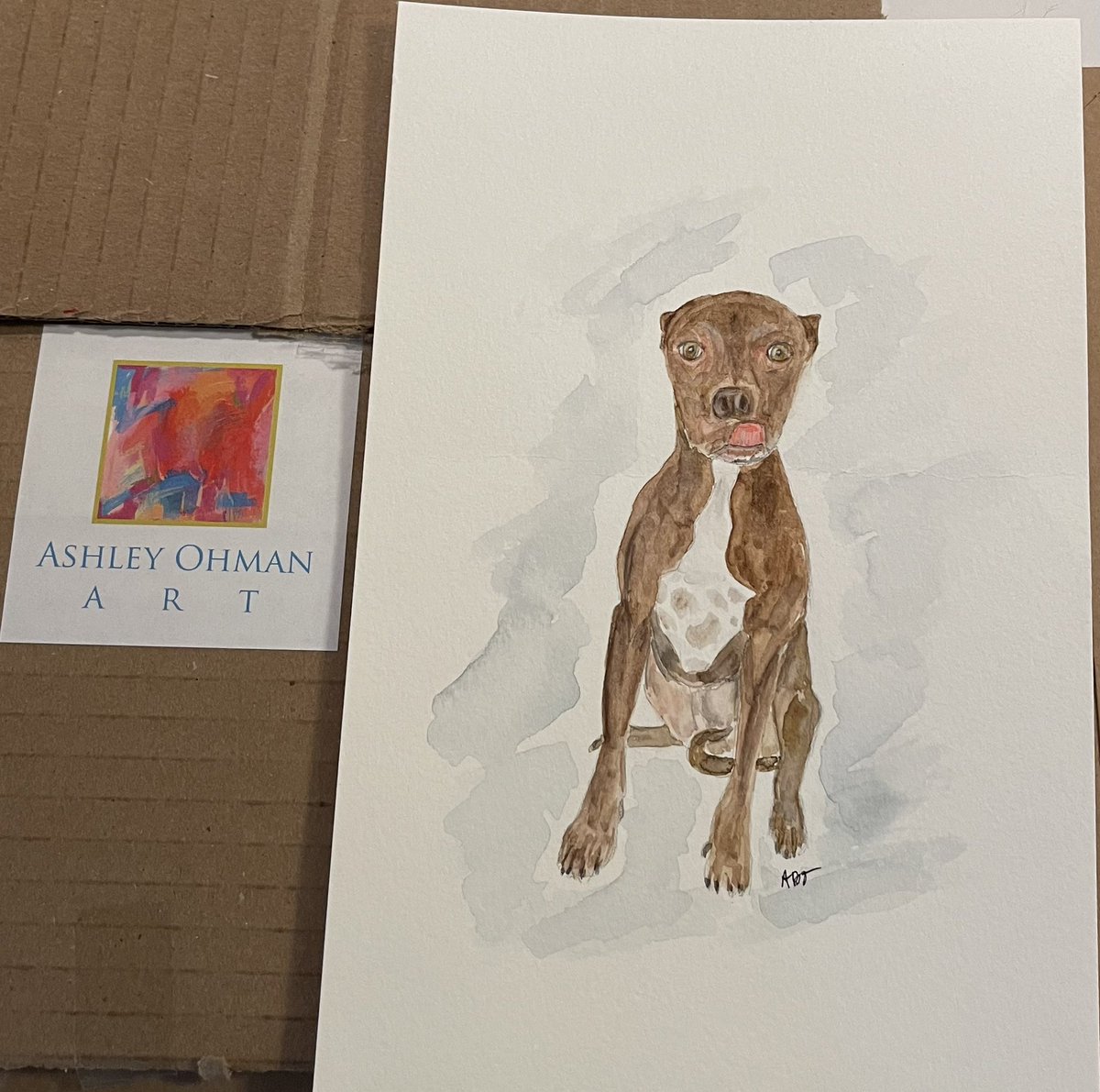 beckymc6's tweet photo. Our precious Raider puppy is now art!! Love it!! 🐶🎨💙 Thanks Ashley Ohman!! https://t.co/hihnYU9LA2