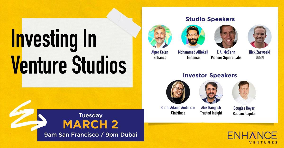 Alper Celen (@alpercelen) on Twitter photo Join us this Tuesday on Clubhouse to discuss why investors are investing in venture studios joinclubhouse.com/event/xXzqYyXd #venturestudio #startupstudio <a href="/hokail/">Mohammad Alhokail | محمد أحمد الحقيل</a> <a href="/tamccann/">T.A. McCann</a> <a href="/nzasowski/">Nick Zasowski</a> <a href="/AlexBangash/">Alex Bangash</a> Join us this Tuesday on Clubhouse to discuss why investors are investing in venture studios joinclubhouse.com/event/xXzqYyXd #venturestudio #startupstudio <a href="/hokail/">Mohammad Alhokail | محمد أحمد الحقيل</a> <a href="/tamccann/">T.A. McCann</a> <a href="/nzasowski/">Nick Zasowski</a> <a href="/AlexBangash/">Alex Bangash</a>