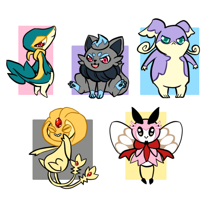 thepuffybird's tweet photo. I did want to draw something for #PokemonDay but I'm not in the headspace for it right now. Here's some old stuff though. Happy #Pokemon25thAnniversary https://t.co/9HclOaZc1S