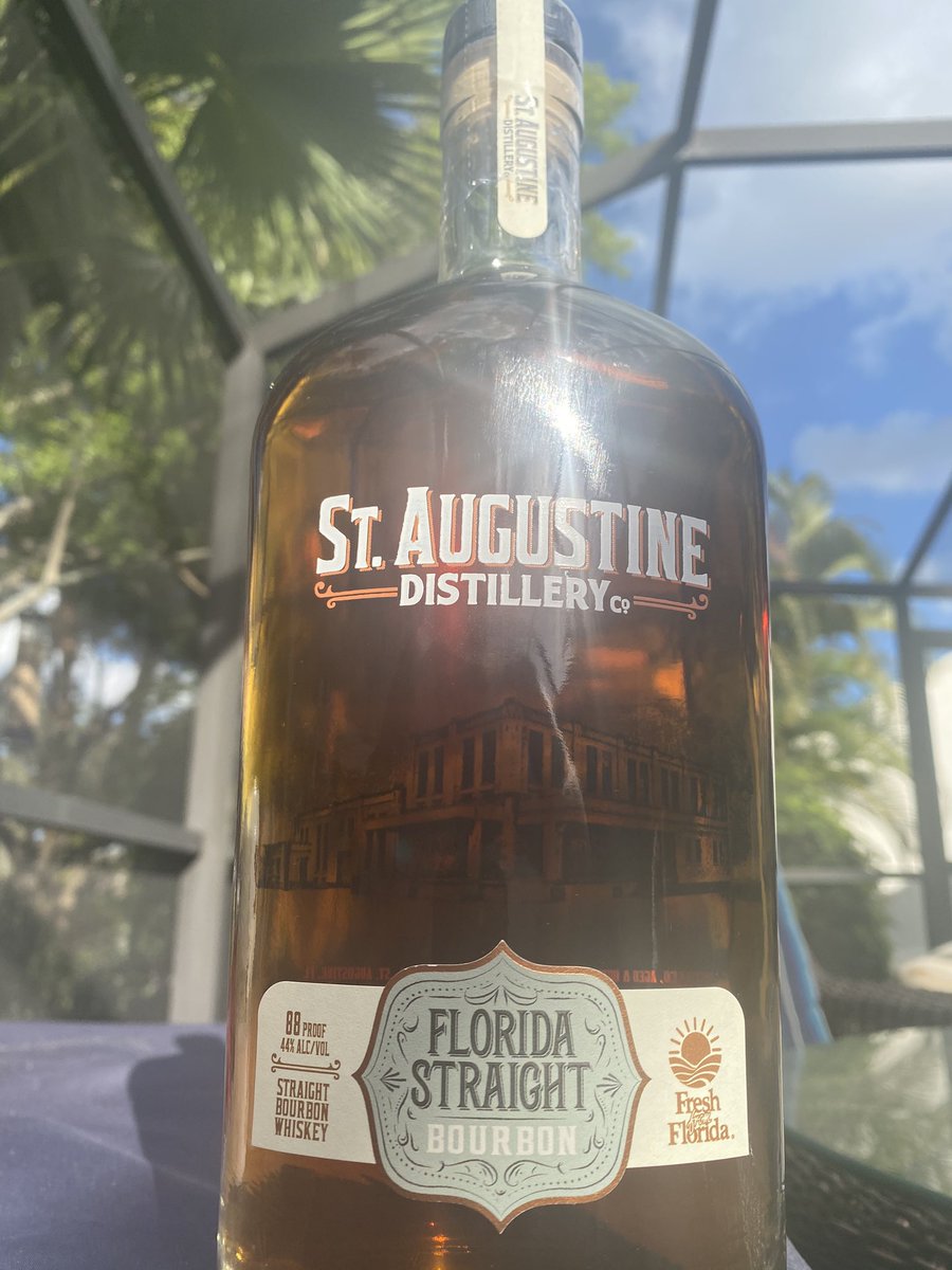 OGELJefe's tweet photo. She came back with presents! @StAugDistillery @TotalWine @WhiskyAdvocate #bourbon #flowgrown #whiskeymakesitbetter #SaturdayVibes #Naples #sheknowsme @GoBourbon #sunshine #winning https://t.co/1FcITnhnCV