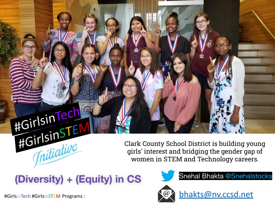 Thank you to everyone who attended my #Diversity + #Equity in #CompSci sessions @NevadaReady @CSforNV #NVCSSummit2021.

Loved sharing the important work @ClarkCountySch @CTEinCCSD around #GirlsinSTEM #GirlsinTECH. #CareerTechEd #STEM #NVCSSummit
