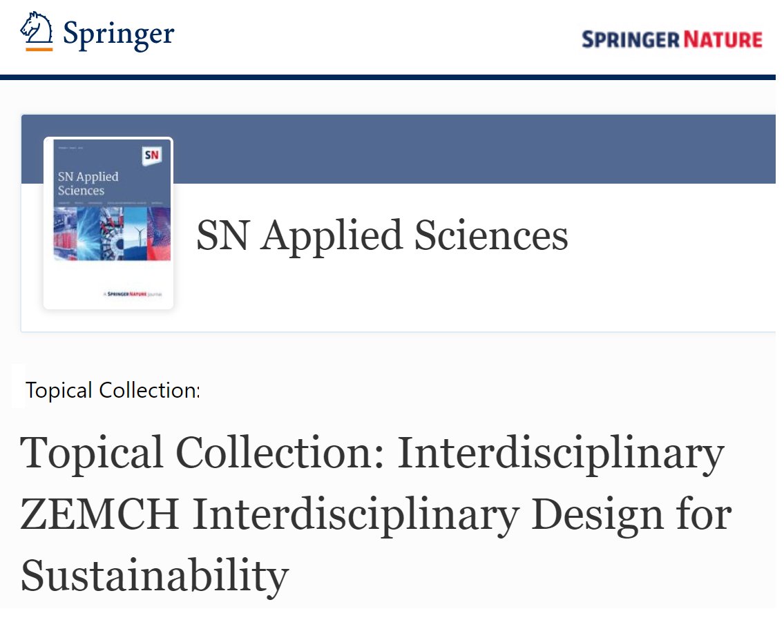 On behalf of the editorial team I am so glad to welcome the establishment of ZEMCH Network’s publication partnership with Springer Nature (SN) through the launch of “SN Applied Sciences” journal’s ZEMCH topical collection: springer.com/journal/42452/…