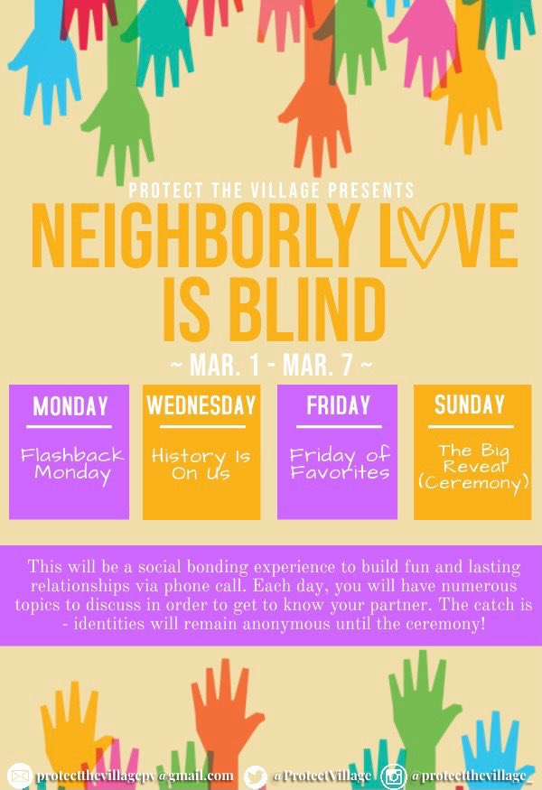 ProtectVillage's tweet photo. ALL PEOPLE OF PRAIRIE VIEW!!! 🏠 🐾
This upcoming week, Protect the Village would like to invite PV students &amp; residents to a  new &amp; exciting social bonding experience! Please fill out your designated form below. DM us for more info!! https://t.co/g9wyWZJ2cK