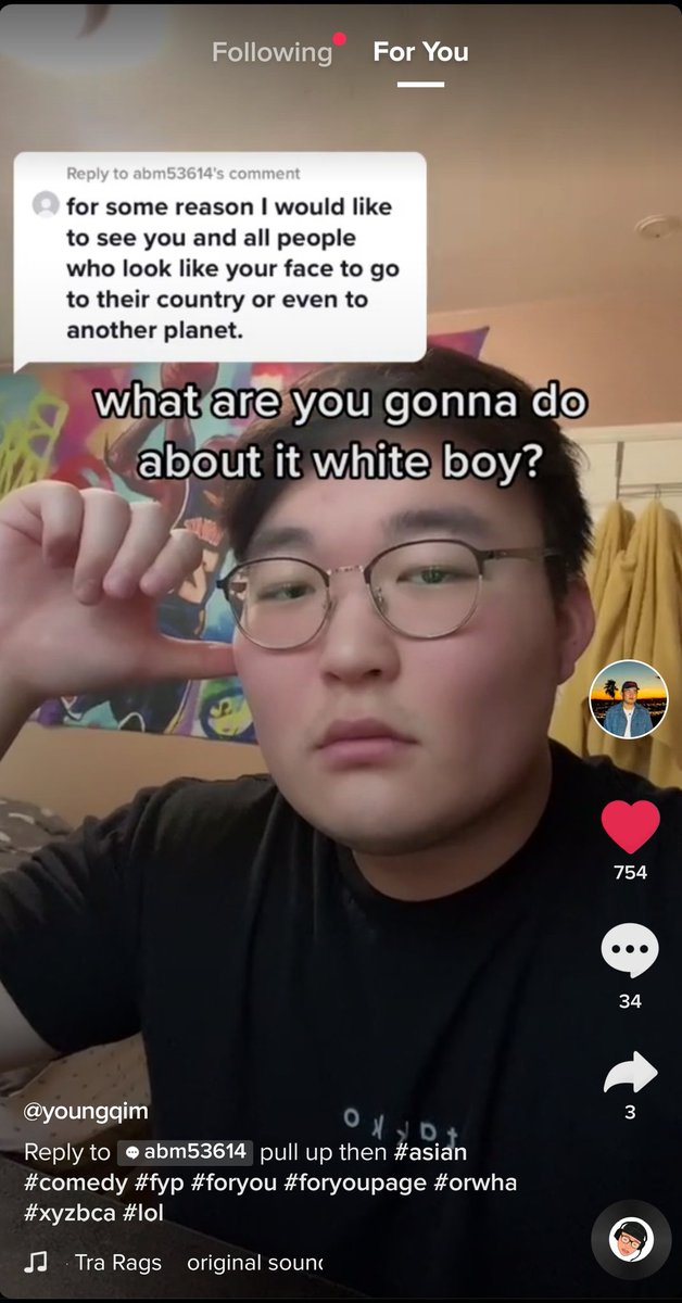 TikTok ads: this is a safe place for children!Reality: children and adults are racist AF bullies.