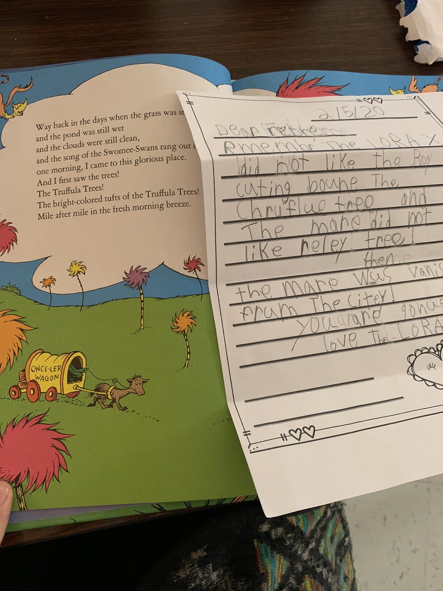 Laclaborn's tweet photo. Opened up this book to read with my class &amp; this was there! Look @DanikaJaster ! From one of my Ss last year! @LucyCalkins We were so excited to read it! So proud. 😌 https://t.co/KfW0GxrXsB
