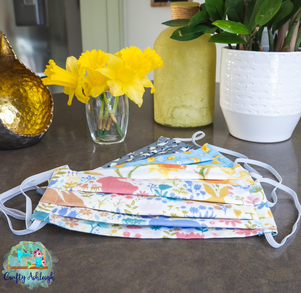 Bunnies and Daffies and Chicks...OH MY!! The SPRING COLLECTION has landed @craftyashshop.
With the arrival of the sun this weekend, the flowers are starting to bloom and show off...now, it’s your turn! Why not brighten up your Fabric Face Mask collection with one of these beauts.