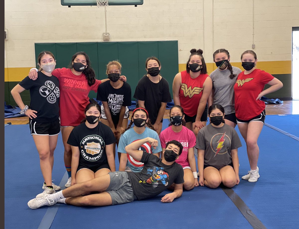 HolmesCheerALUM's tweet photo. Congratulations to O.W. Holmes Cheer 20-21 concluding their comp season today!!!! Y’all are strong, beautiful, amazing kids!!! #pandemicwontstopus #legacycontinues #keepingtraditions #Thoseuniformstho  ;) https://t.co/ZK4HRHXuyR