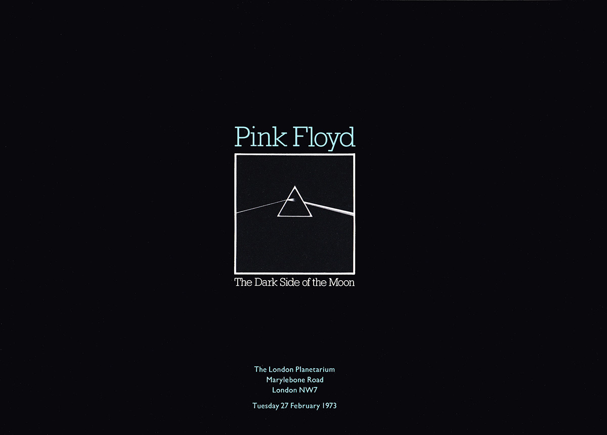 pinkfloyd's tweet photo. This is the cover of the programme given to the invited guests at the London Planetarium for that evening's world premiere of Pink Floyd's then-forthcoming album. Only one band member attended - do you know who? https://t.co/jLw3UvneLu