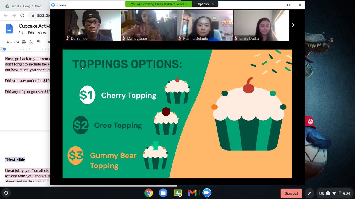 lkramos2014's tweet photo. On Wed, Fife FBLA AEP joined Ms. Hargraves’ 1st grade class @ Discovery to teach students about budgeting in a virtual cupcake activity. 1st graders built their own cupcakes with only $10 &amp; many students stayed below the $10 limit!
#getemtrojans #togetherweRfife #fifefbla #FBLA https://t.co/iWCVeGojLm