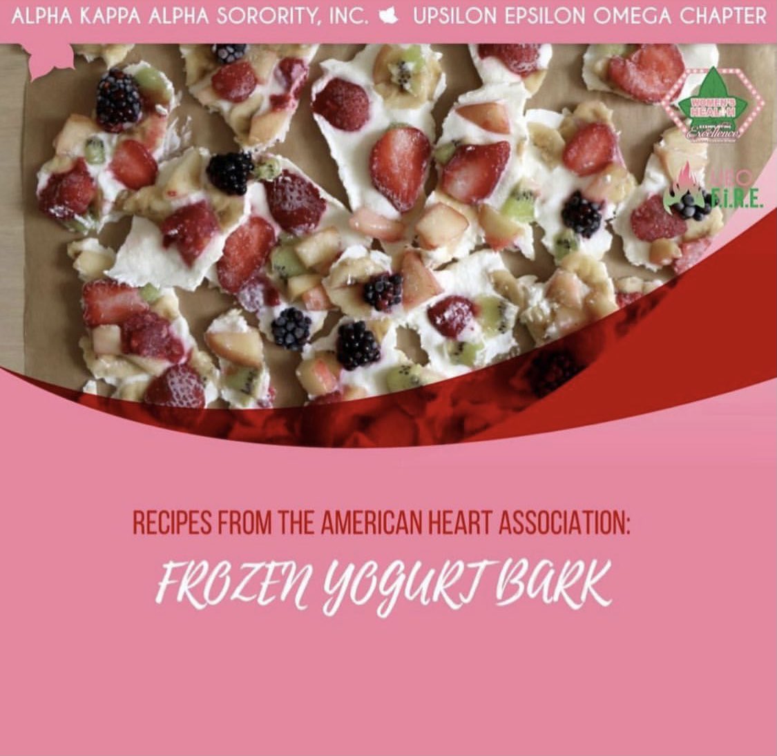AKA_UEO's tweet photo. This frozen yogurt bark studded with fruit is a fun treat for kids and adults alike. Just note to eat it as soon as pieces are removed from the freezer as it melts in about 15 minutes. #UEOFire #hearthealth https://t.co/IFWYFweg60