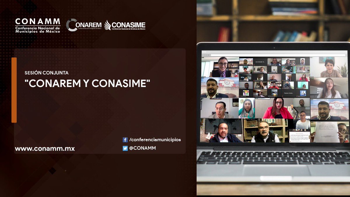 Conasime's tweet photo. 💻 El día de ayer se efectuó la II sesión conjunta de trabajo de la @CoNaReM_ y #CONASIME, en la cual se firmó el convenio de colaboración con la @CndMujeres y el @DerMunicipal
📲 Con el objetivo de seguir capacitando, profesionalizando y asesorando a los Cabildos Mexicanos. https://t.co/U4F4PQX61U