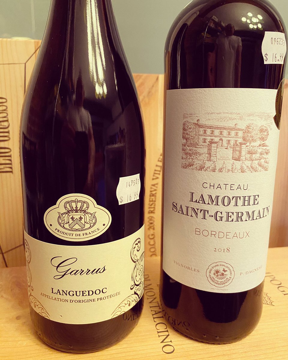 SteveKubota's tweet photo. #QPR #WinePoll #2 is between two French wines. #Bordeaux VS #Languedoc. Which wine looks more appealing to you?
Bordeaux: fruit forward easy drinking medium tannins, barrel spice
Languedoc: garrigue, game, smoky bacon fat, bramble fruit grippy tannins
😎🍷🍇💜 https://t.co/Sl1j134K4s