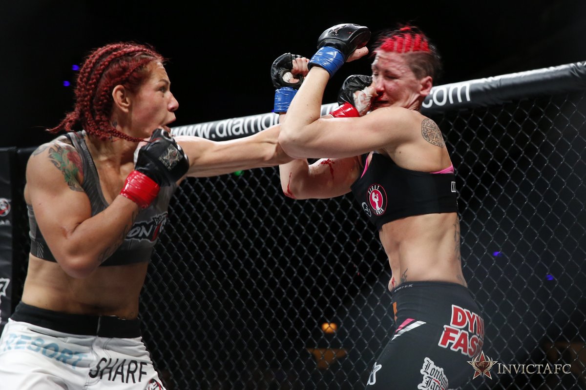InvictaFights's tweet photo. On this day 6 years ago, the athletes of #InvictaFC11 put on an action-packed event at the Shrine Expo Hall in Los Angeles, with @criscyborg defending her title in just 46 seconds and the unforgettable match-up between @AlexaGrasso and @fighter_mizuki! https://t.co/80cVE9hS1B