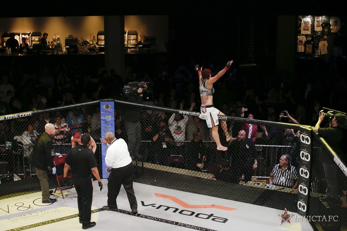 InvictaFights's tweet photo. On this day 6 years ago, the athletes of #InvictaFC11 put on an action-packed event at the Shrine Expo Hall in Los Angeles, with @criscyborg defending her title in just 46 seconds and the unforgettable match-up between @AlexaGrasso and @fighter_mizuki! https://t.co/80cVE9hS1B