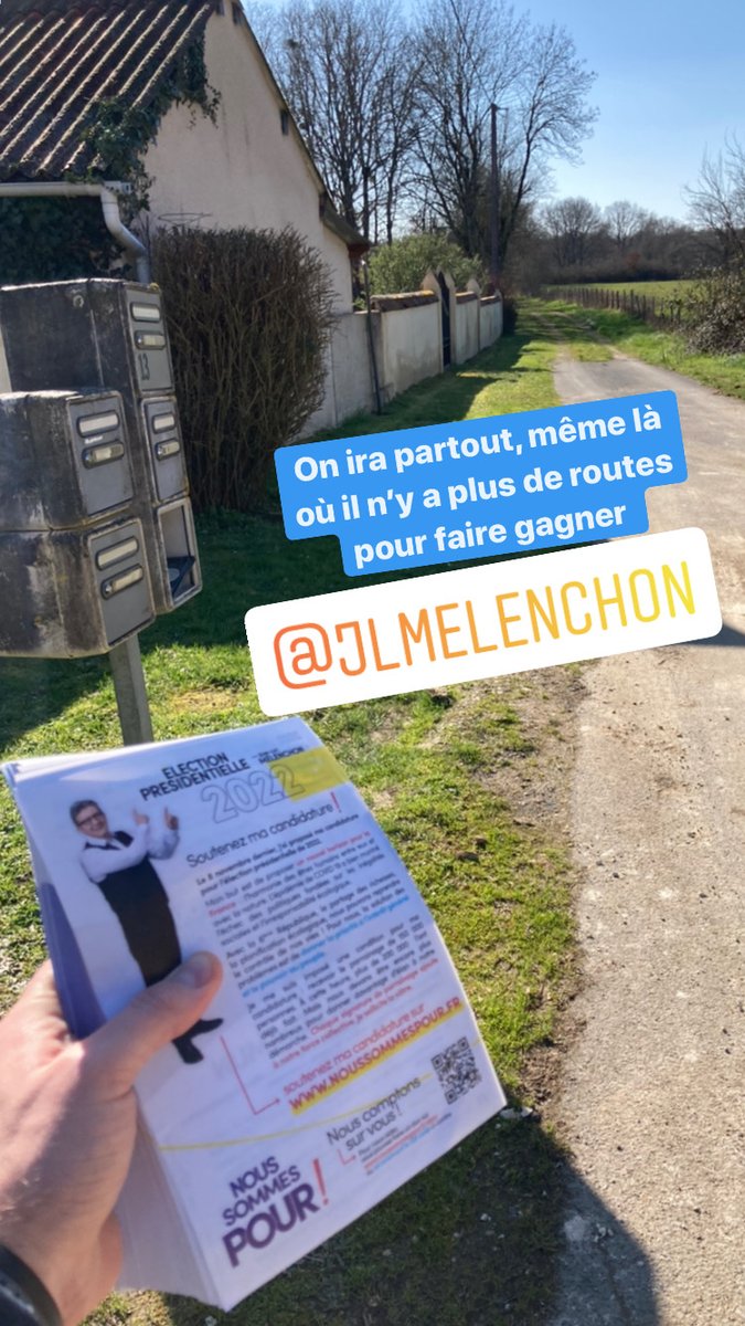 ALeaument's tweet photo. Grosse journée d'action pour les insoumis de l'#Indre aujourd'hui !
Après #Luant, #NeuillayLesBois et #Méobecq, on a finalement continué l'action à #NuretLeFerron, #LaCaillaudière, #Migné et #Claise. https://t.co/Sv05cicddk
