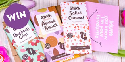 💜 WIN MOTHER'S DAY LETTERBOX CHOCOLATES💕
Send a choco-lot of love to your mum, step-mum, god-mum a new mum or mum-to-be this Mother's Day.
For the chance to win, simply Follow Us &amp; RT!
gnawchocolate.co.uk 
#Win #Giveaway #Competition #GnawChocolate #MothersDay
