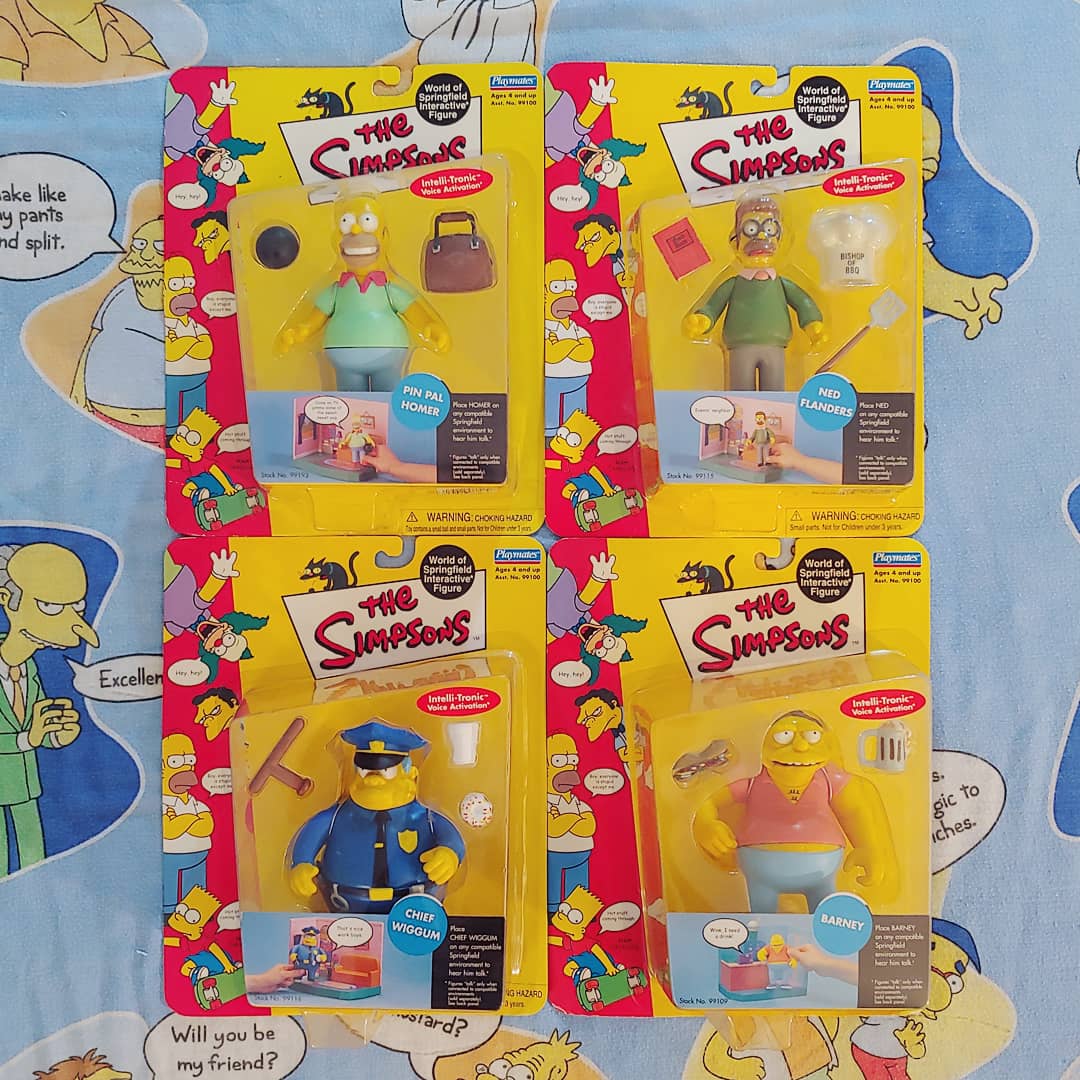 springfield_ont's tweet photo. A few figures from series 2 of the WOS line. As much as I love them, I never got around to completing the set; missing Smithers and Bart π #TheSimpsons #homersimpson #worldofspringfield #toycollector #toyphotography #simpsonstoys #simpsonscollector https://t.co/y8Dcb9Lvgs