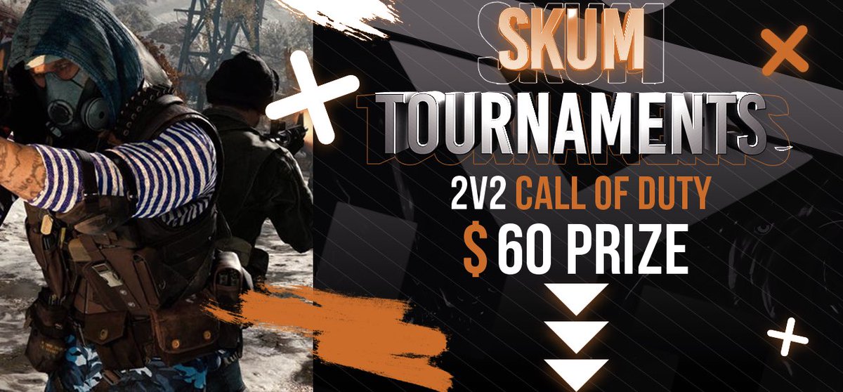 SKUMTournaments's tweet photo. 6 HOURS TILL TOURNAMENT TIME!
Powered by @Battlefy hosted by @SKUMGaming
$60 USD Prize Pool!
Tourney๐ https://t.co/zk32gEXA5E
Discord๐ https://t.co/etQfv5i9GZ
Sign up and show us that you have what it takes to win!
#CDL2021
#LGSG
#ColdWar
#Ezaf
#BrickByBrick
#2v2 https://t.co/A2sEuDxS4T