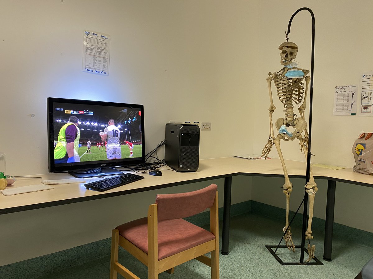 Watching the rugby while socially distanced with my mate #orthotwitter #MedTwitter #6NationsRugby #WALENG