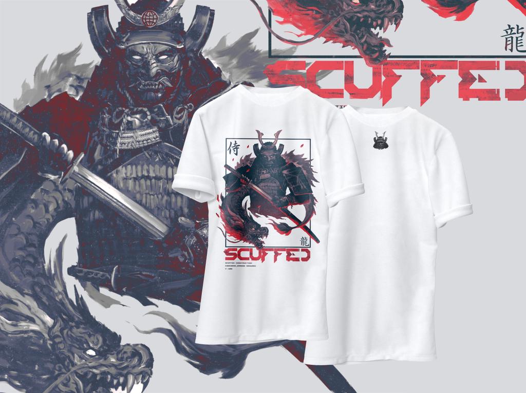 shimhaq's tweet photo. A super late entry for this competition since I've been so busy. I've taken a more eastern inspiration for a print/poster run since a medieval theme was done before. The posters could be the @Misfits as samurai's, @SwaggerSouls featured here😁 #scuffedcontest https://t.co/UcblsD61pA