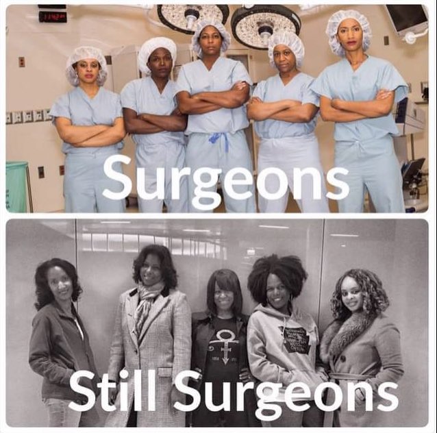 This #throwback of trailblazers @KMarieMD @alastanford @AHayesJordanMD @CarlaPughMDPhD @pturnermd encompasses EXCELLENCE. Feeling inspired, empowered & hopeful for the future of surgery. 💜 #SheLeads #BHM #SBASCelebratesBHM 📸 credits: @SocietyofBAS & Angie Vasquez