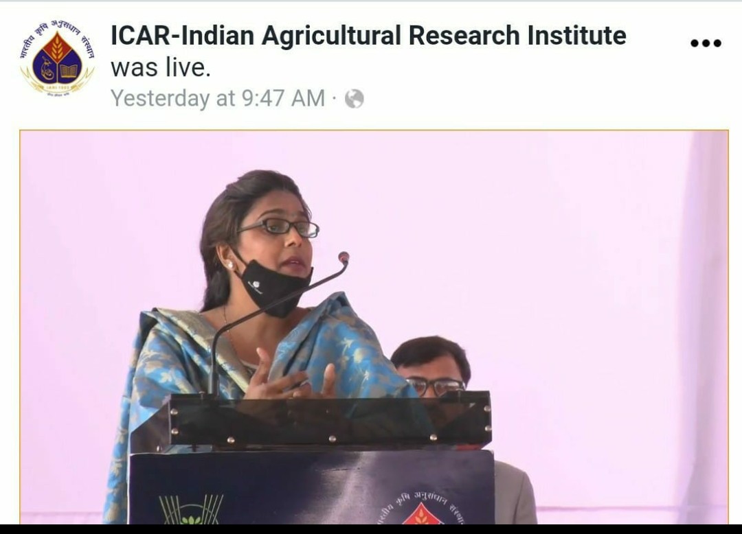 agsmartic's tweet photo. Founder @rashiverma was invited by #ICAR in krishi vigyan mela 2021 to speak on "opportunity for youth in #agriculture". Thanks to #IARI. https://t.co/wUv12lfFaR