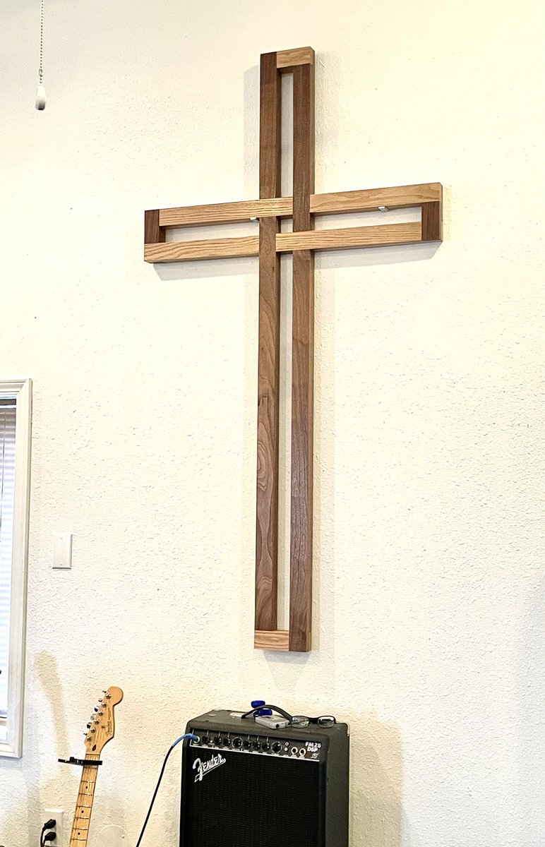 savcornerstone's tweet photo. Thank you to Phil Morgan for the outstanding job he did making our new cross! https://t.co/r2n7q9u37p
