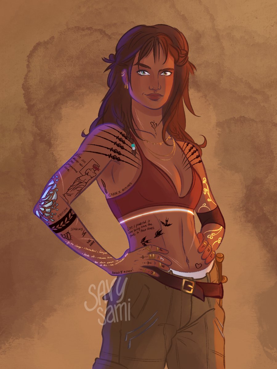 Piper McLean with Tattoos: Part 5 of my Percy Jackson Tattoo Series! #art #Perc...