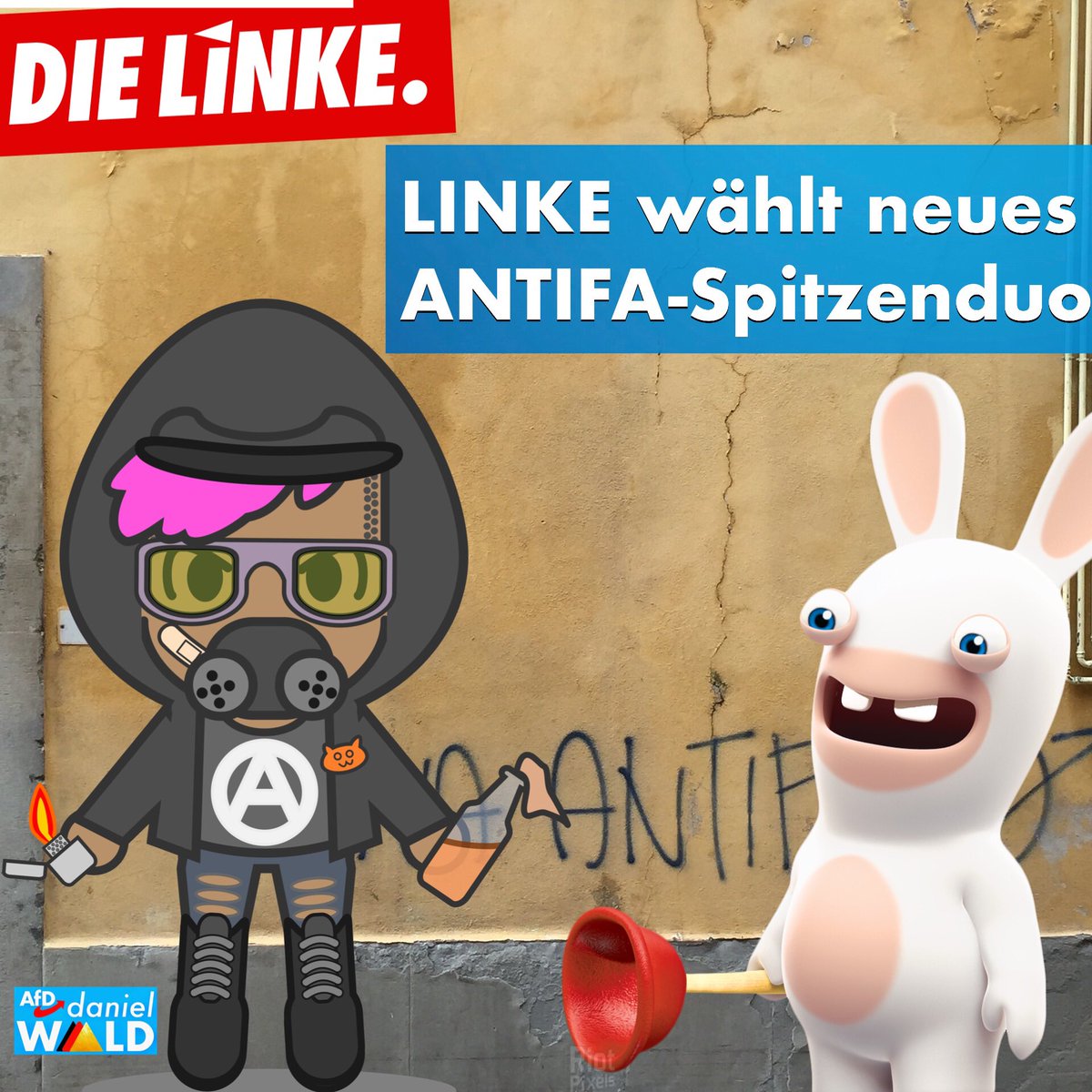 MdlWald's tweet photo. Mit der Blumenstraußwerferin u einer führenden #Antifa*schistin, welche demokratische Wahlen ablehnen, geht diese antidemokratische Partei den nächsten konsequenten Schritt Richtung Sozialismus u Kommunismus.
"Wo Kommunismus herrscht, herrscht Armut."
#AfD
#afdwald #mdlwald https://t.co/yMm6wzXqrL