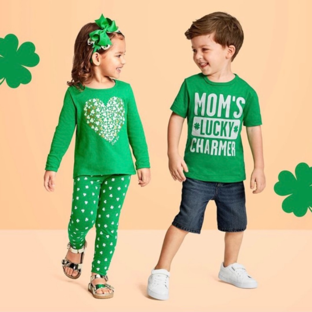 Shop St. Patrick’s styles at Children’s Place for your luckiest charms + comment with a 🍀 below if your little ones will be wearing green on 3/17!