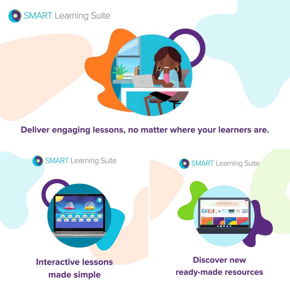 MrsHSchrader's tweet image. You’ve got content. We’ve got templates &amp;amp; flexible delivery tools. Together, we make engaging, interactive lessons easy for anytime, anywhere learning!

#SLS #education #virtuallearning #hybridlearning #getSMART #WeAreSMART #SLSO #teachers 
@SMART_Tech 

smarttech.com/en/smart-learn…