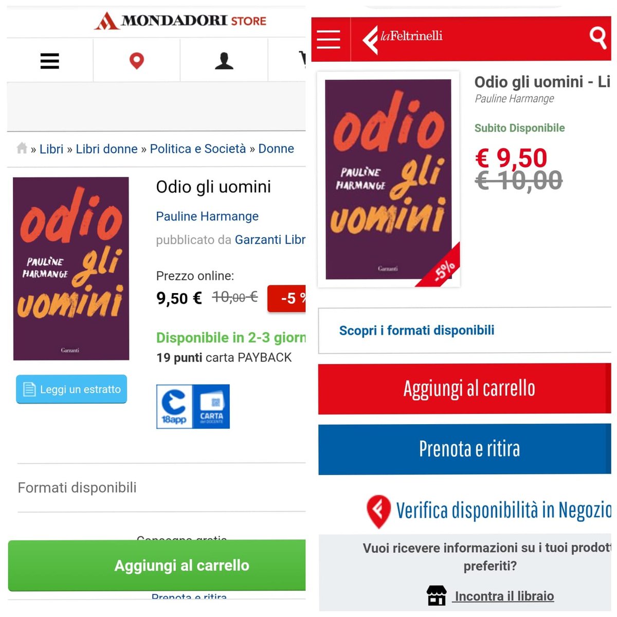#odiareticosta

Bimbi belli, che avete deciso? No, perché questo non è un libro con un titolo volutamente provocatorio, ma seriamente intenzionato a diffondere e giustificare la misandria più disgustosa.