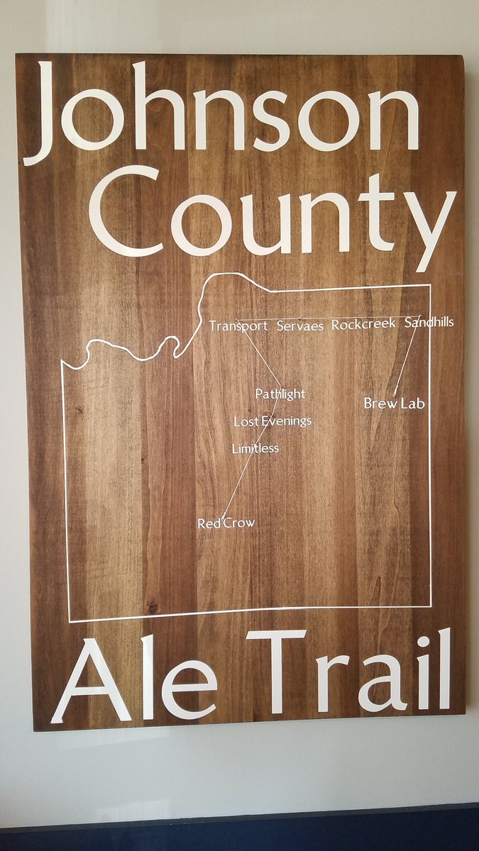 wags98's tweet photo. Pretty cool sign found at @LostEveningsBC with all our favorites and some we still need to get to.
@limitlessbrew #PathlightBrewing @transportbrew @ServaesBrewCo #RockcreekBrewing @sandhillsbrew @RedCrowBrew @BrewLabKC #JocoAleTrail #JocoBrews https://t.co/TbMt0zC28G