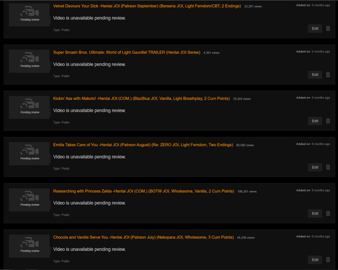 This has to be a joke. All of my hard work. Gone. @Pornhub you win. I quit. https://t.co/kmazMM3lQg