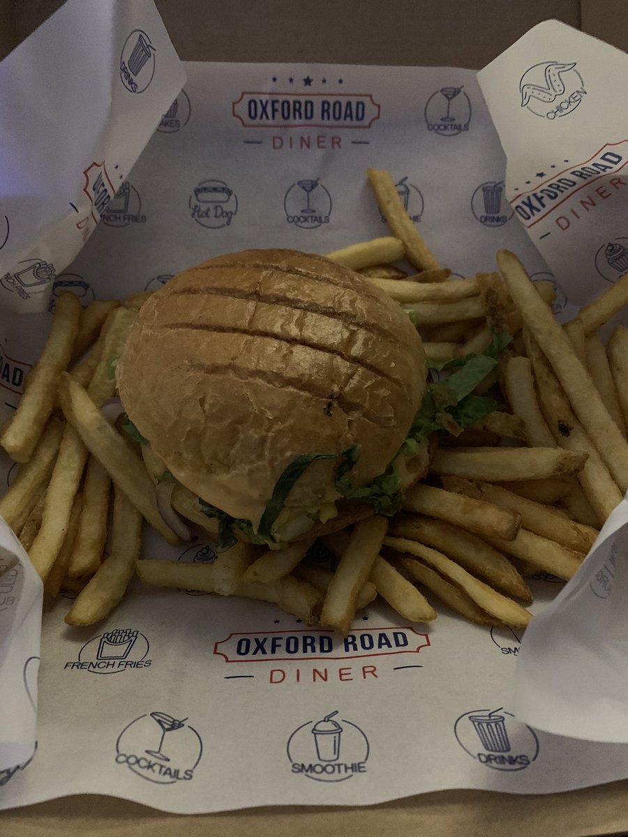 The Vurger (quarter pounder vegan burger) from <a href="/OxfordRoadCafe/">Oxford Road Cafe</a> was 👌, probably the best 🍔 I’ve ever eaten. Inspired by <a href="/altrinchamhq/">Altrincham HQ - Social Media Marketing in Manc</a> last week #altrincham