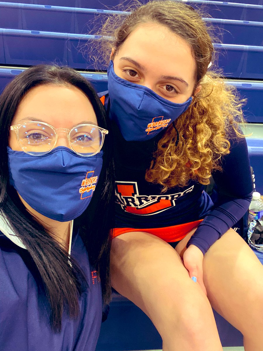 Sporting our new Warriors Cheerleading masks 😷 who says masks can’t be cute?? 😷😍