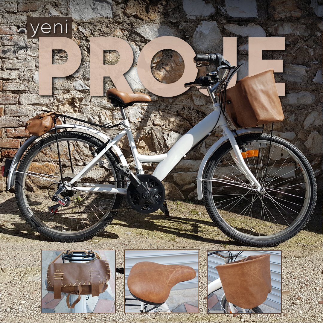 Kendi ellerimizle hazırladığımız  deri detaylı retro bisikletimiz... 🚲