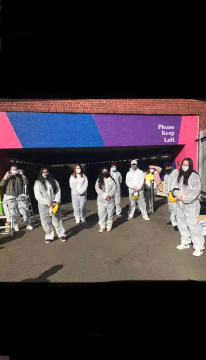 Had a great day being involved in the completion of the Crown Island underpass designed & painted by local artist @ElroyFts. Thanks to @NTULabour @SamHarriss00 & @MichelleLH66 for volunteering your time. Look forward to the next mural @Parbinder_S to work with #elroyTheArtist!