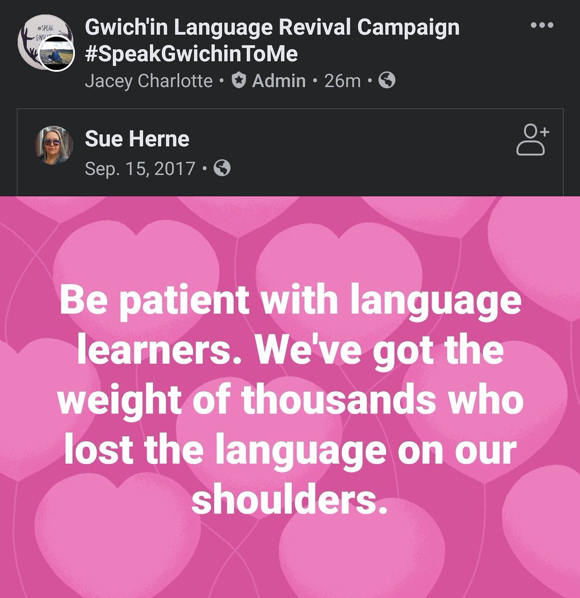 SpeakGwichin's tweet photo. *Repost #Gwichin #GwichinLanguage #LanguageRevitalization #IndigenousLanguages #NorthwestTerritories #Yukon #Alaska https://t.co/bA4HZYCOFk