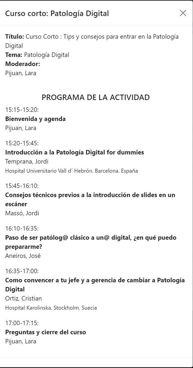 lara_pijuan's tweet photo. Actividades del Grupo de Trabajo de Patología Digital #SEAP2021B para que lo vayas anotando ✍🏻
🎯 Viernes 28 Mayo 21
⏱ 11:30 Reunión GT: Que estás haciendo ahora en digital que te gusta tanto?
⏱ 15:15 Curso Corto: Tips y consejos para entrar en la PD 
📌 https://t.co/6XQAkXOW6V https://t.co/fFeY94Ma5J